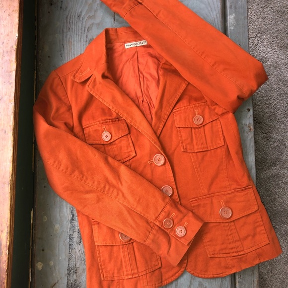 Massini Jackets & Blazers - Massini orange light weight blazer size S